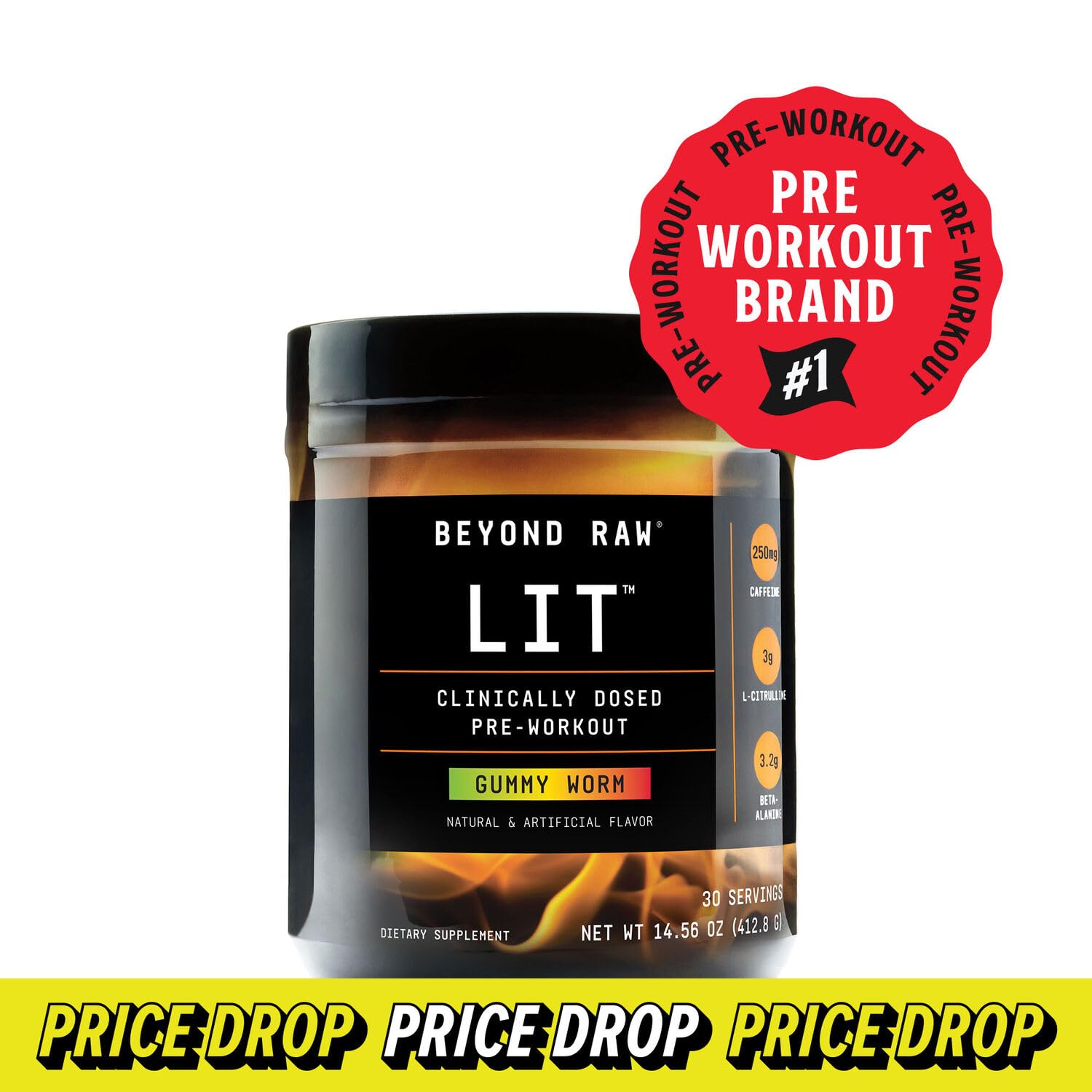 Beyond Raw LIT - Gummy Worm, NET WT 14.9 oz BEYOND RAW