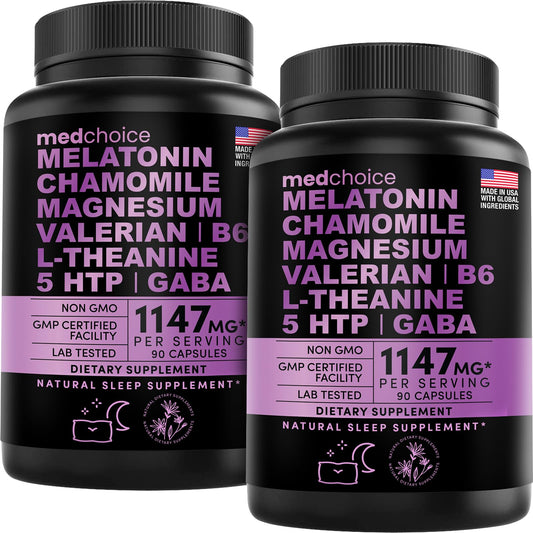 10-in-1 Melatonin Capsules - Melatonin 5mg Natural Sleep Aid for Adults