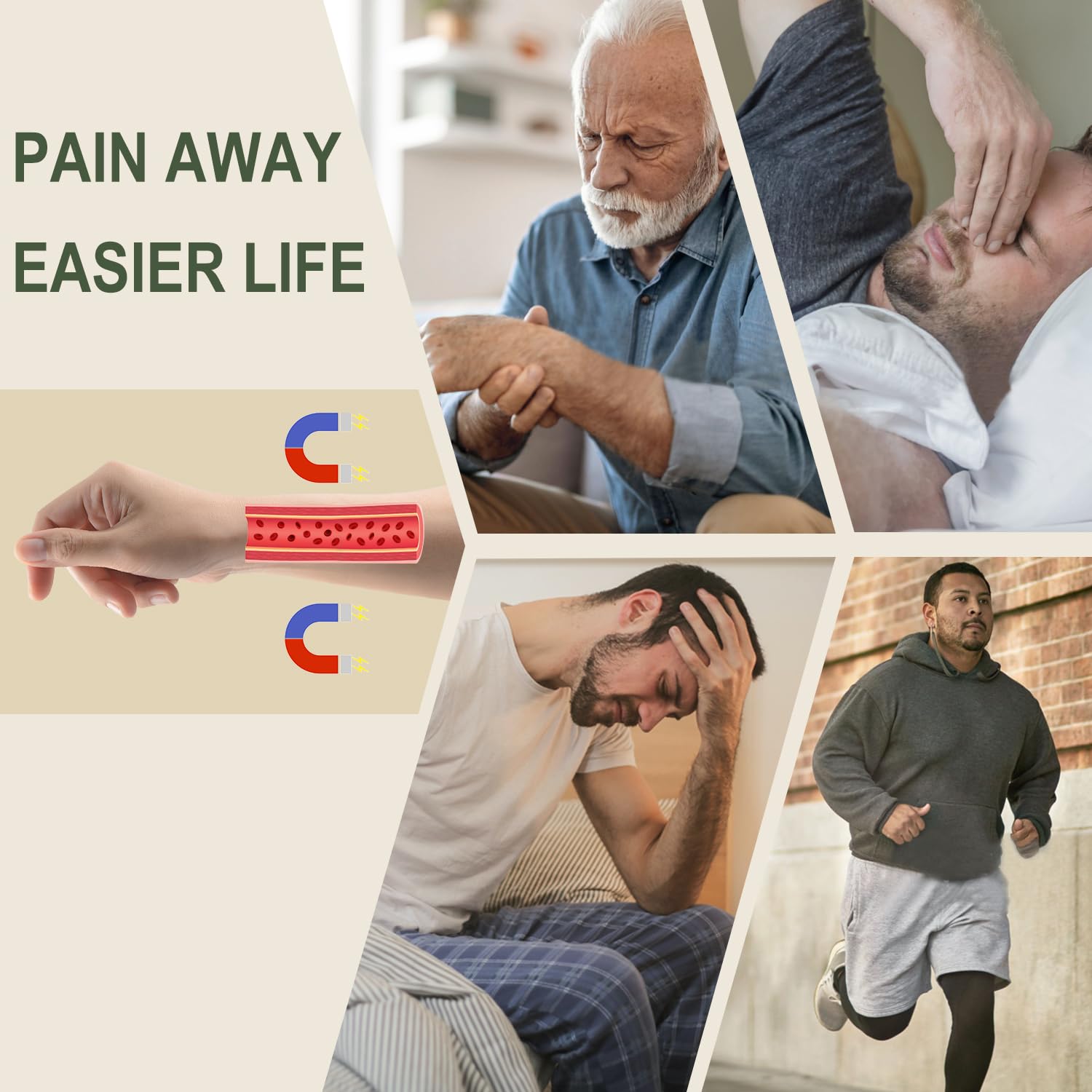 MagEnergy Magnetic Copper Bracelet for Men Life of Tree, 99.99% Pure Copper Bangle MagEnergy