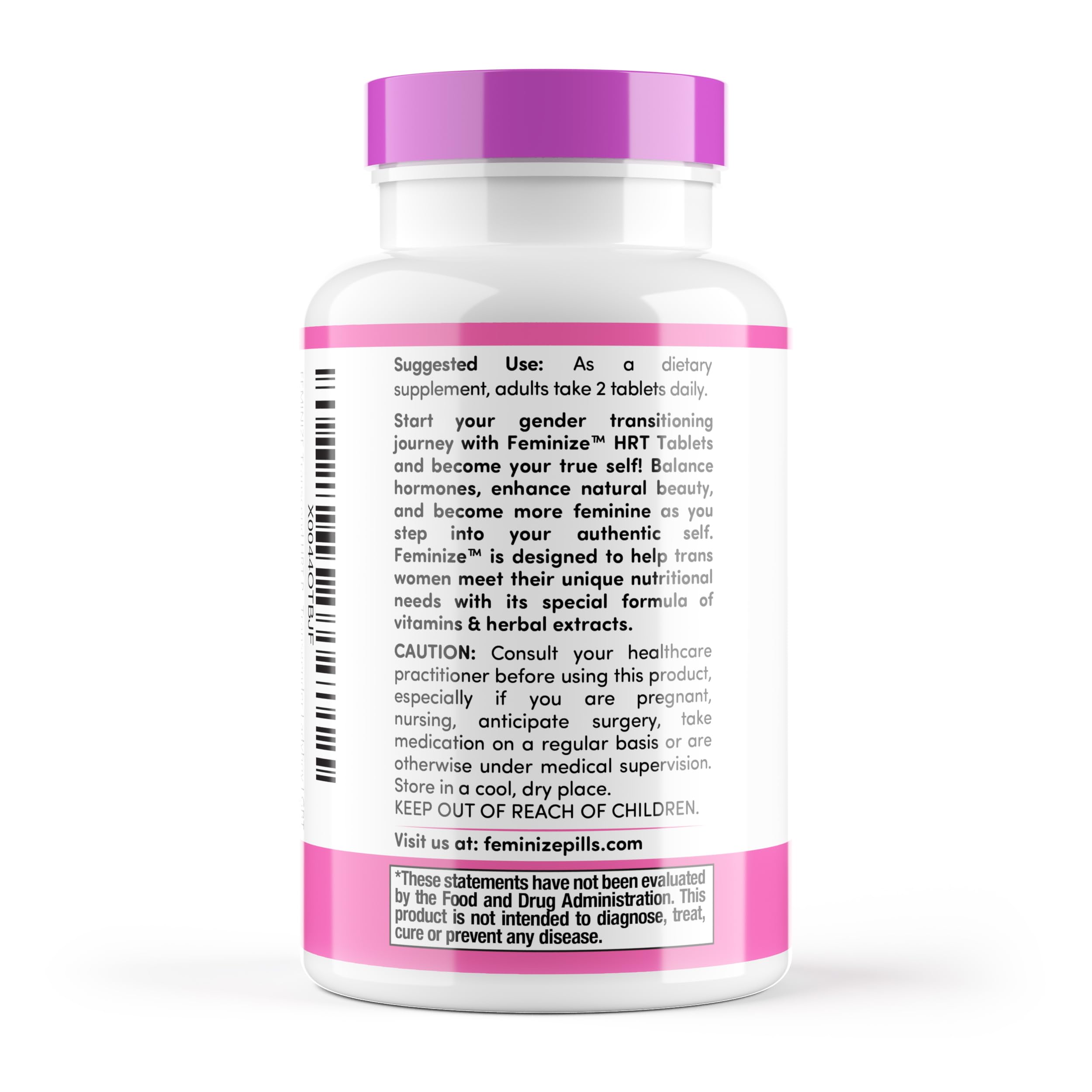 FEMINIZE Transcend HRT Pills for Estrogen - Potent HRT Estrogen Complex - Big Breats Soft Skin Feminizer FEMINIZE