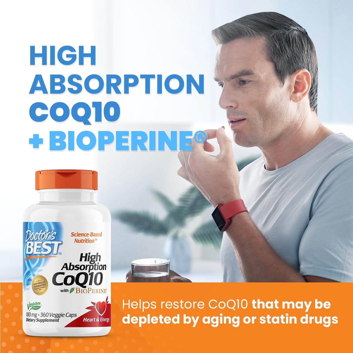 Doctor's Best High Absorption CoQ10 with BioPerine, Gluten Free, Naturally Fermented