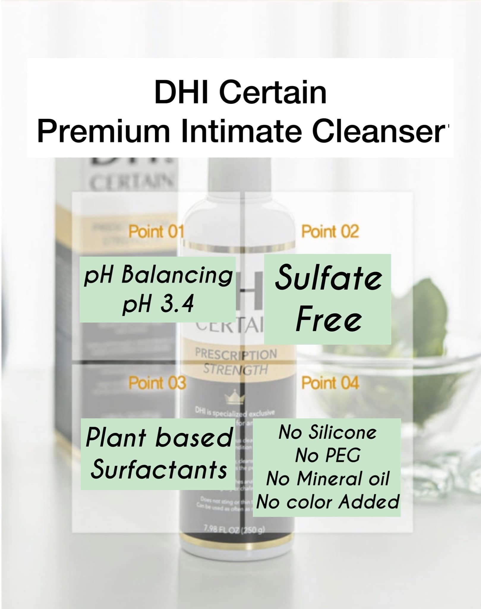 DHI PROBIOTIC Certain Intimate Wash for Men with 3 kinds of probiotics plus 20 Premium Natural DHI