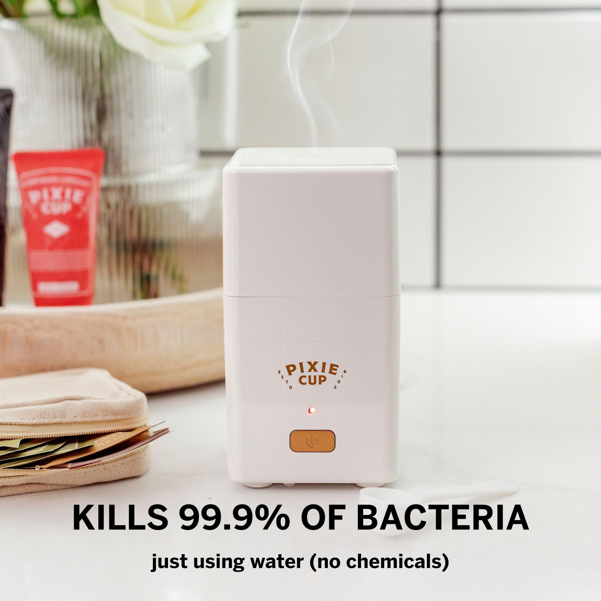 Pixie Menstrual Cup Steamer Sterilizer with A Small Period Cup - Ranked 1 for Most Comfortable Reusable Pixie Cup