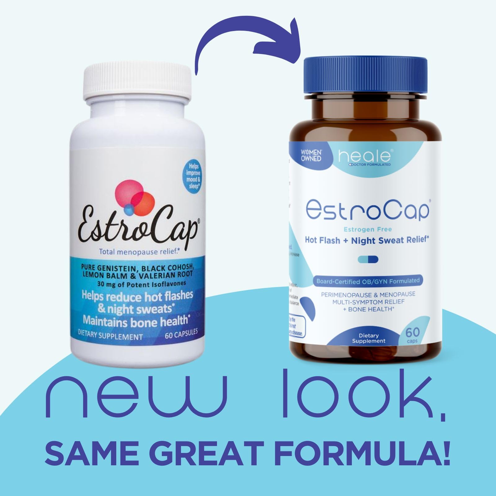 Estrocap by Heale Health Menopause Supplements for Women - Menopausal Relief Vitamins EstroCap