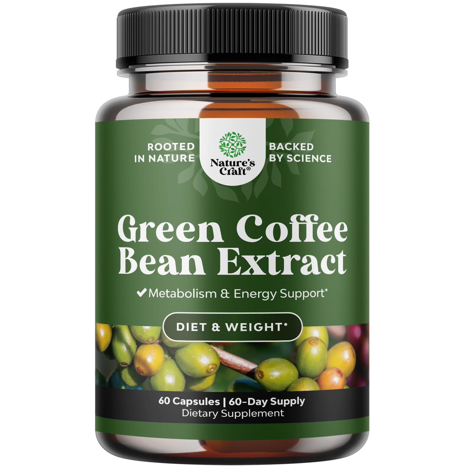 Pure Green Coffee Bean Extract - Super Energizing Green Coffee Extract with 50% Chlorogenic