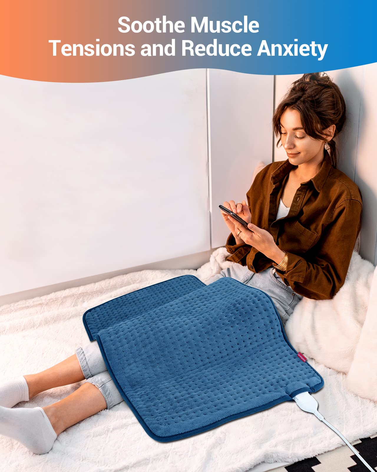 Comfytemp Heating Pad for Back Pain Relief - FSA HSA Eligible Extra Large Heating Pad XXL Comfytemp