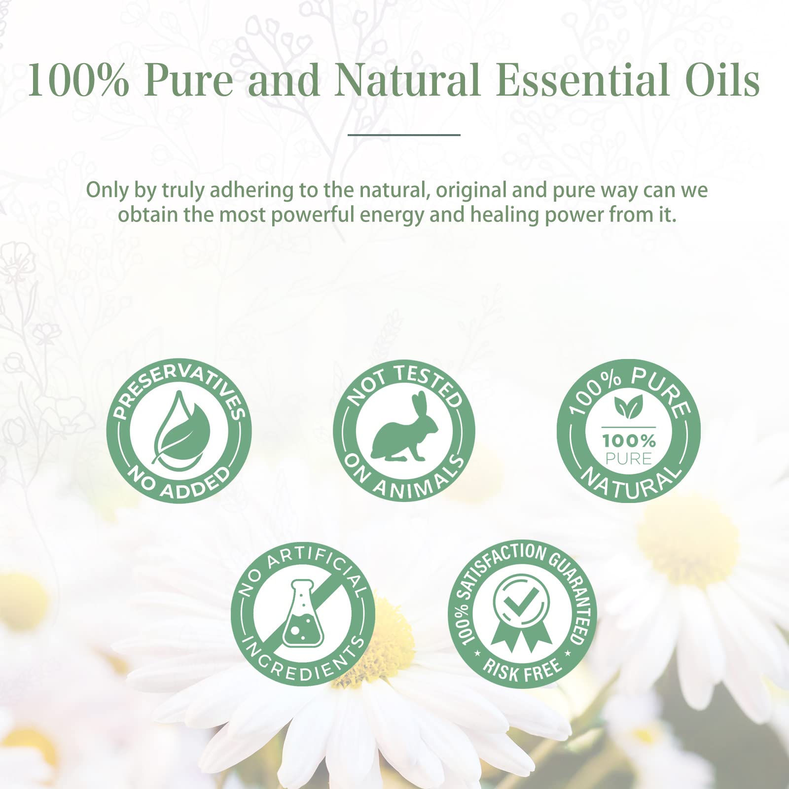 PHATOIL 100ML Chamomile Essential Oil - 3.38FL.OZ Essential Oils for Diffusers for Home PHATOIL