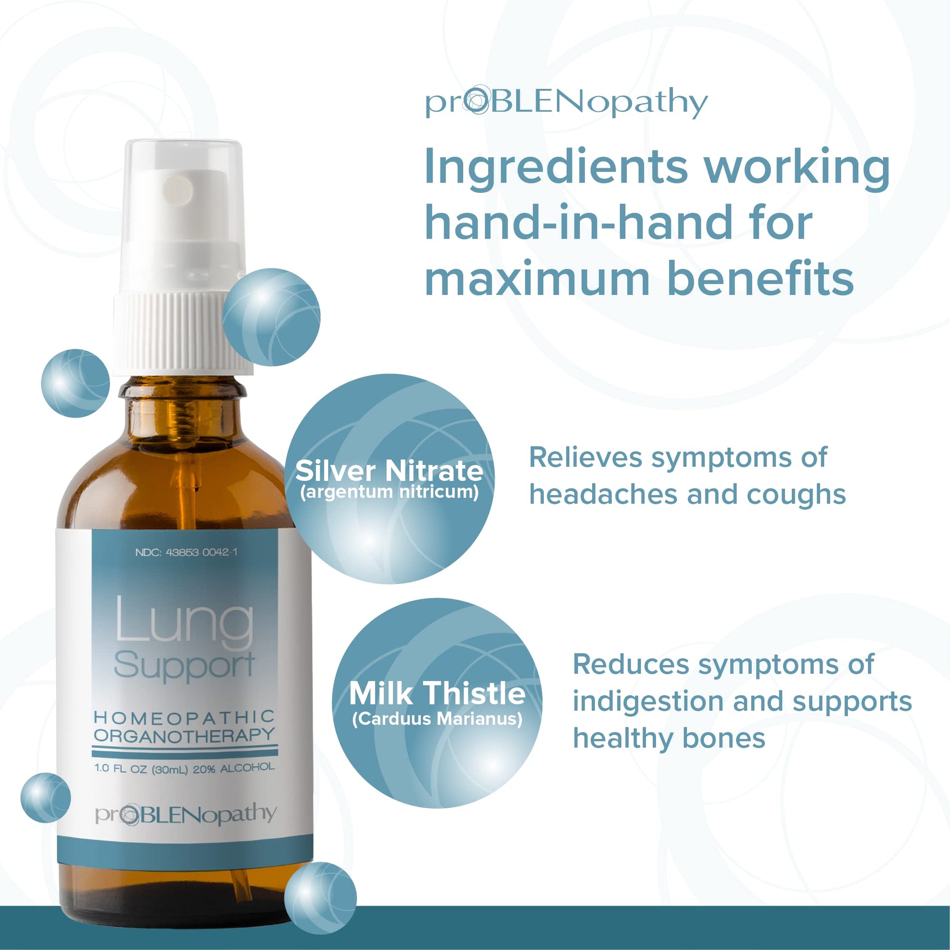 proBLENopathy Lung Support Oral Spray 30-Day Supply - Respiratory Protection & Toxin Removal proBLENopathy