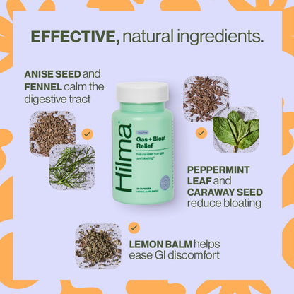 Hilma Natural Gas & Bloating Relief - with Lemon Balm, Fennel & Peppermint Leaf - Doctor