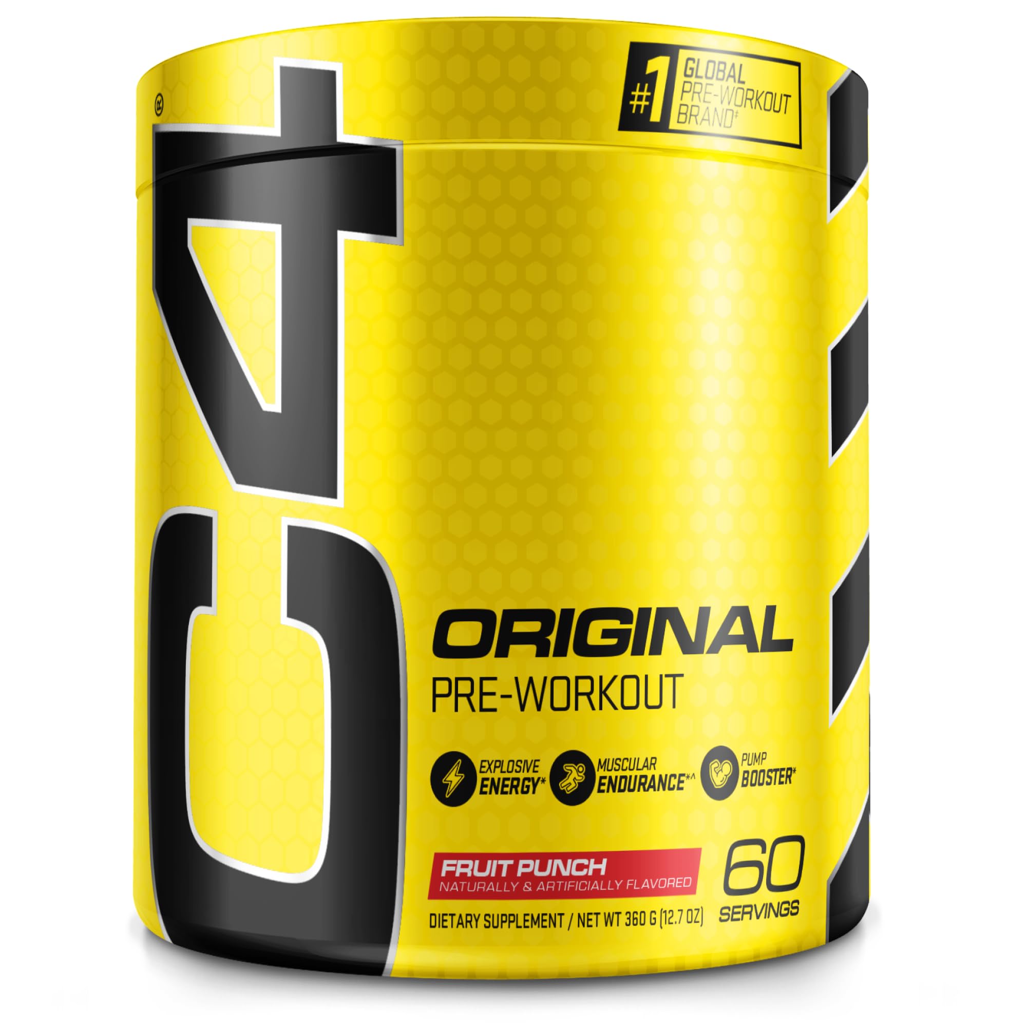 C4 Original Pre Workout Powder Fruit Punch - Vitamin C for Immune Support - Sugar Free 