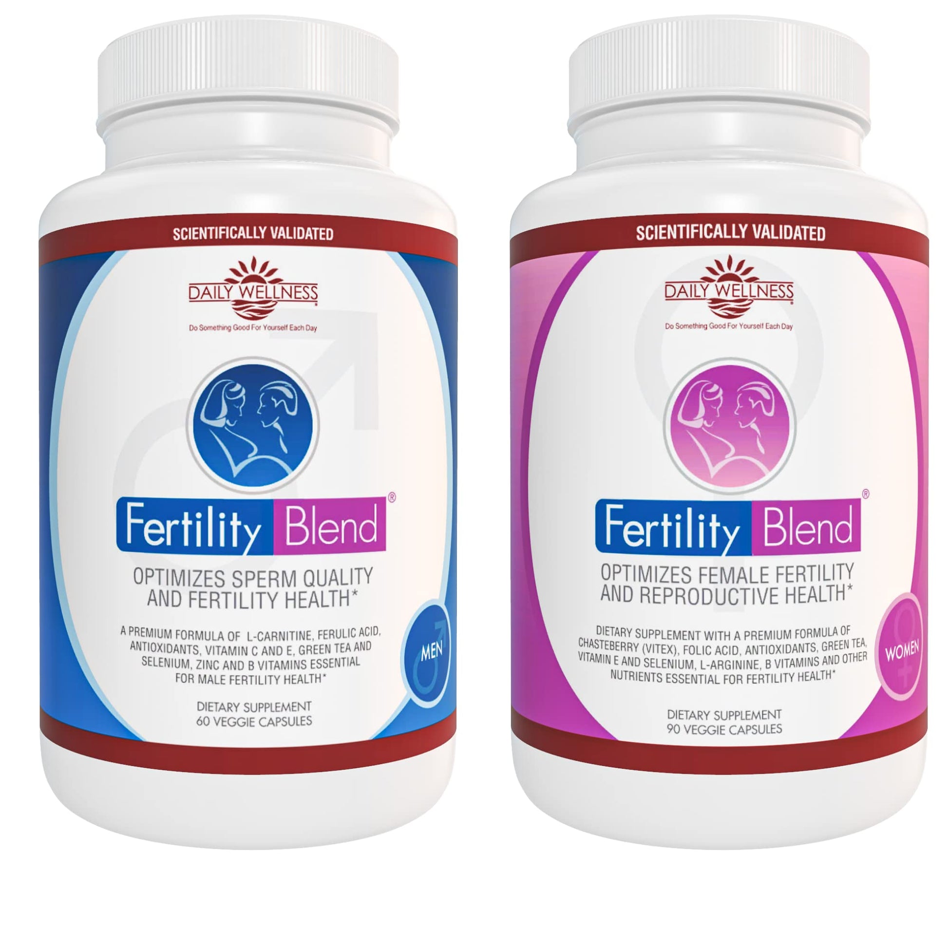 Fertility Blend Fertility Vitamins for Conception for Women and Men Bundle - 1 Month