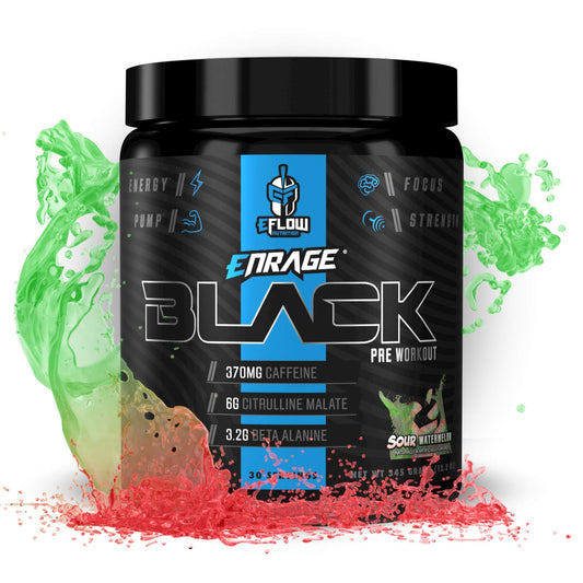 eFlow Nutrition Enrage Black High Stimulant Pre Workout Supplement - Preworkout Powder