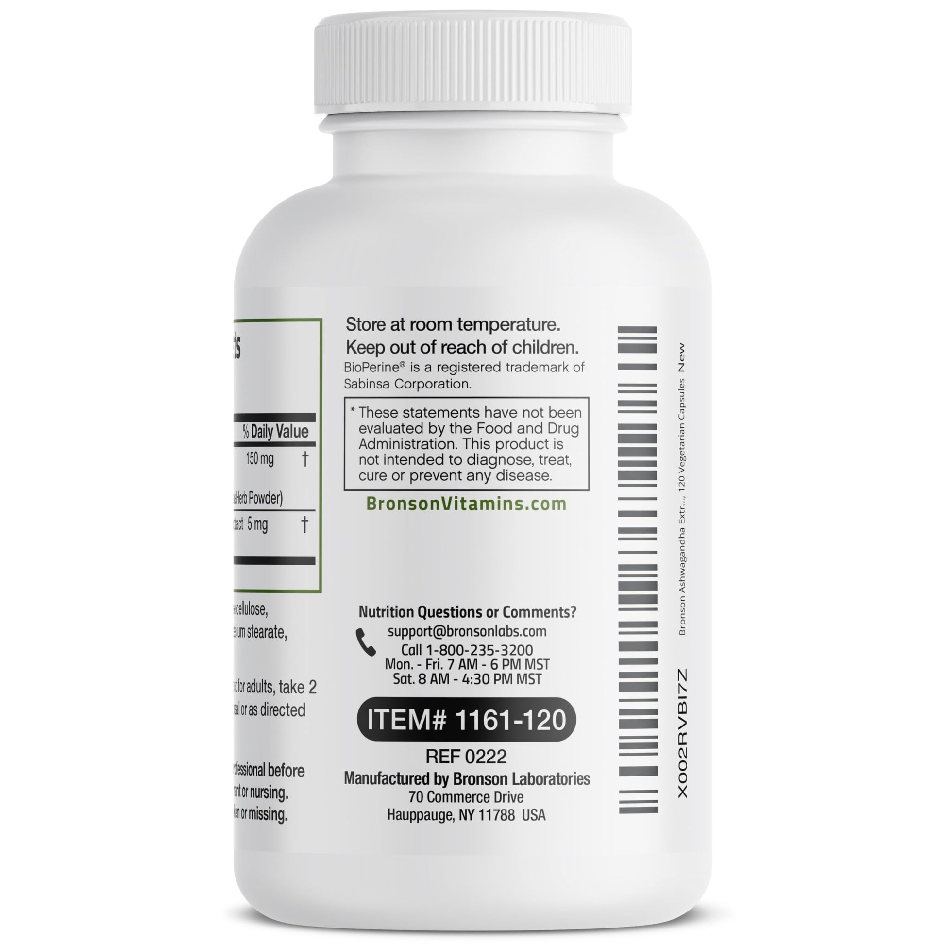 Bronson Ashwagandha Extra Strength Stress & Mood Support with BioPerine Bronson