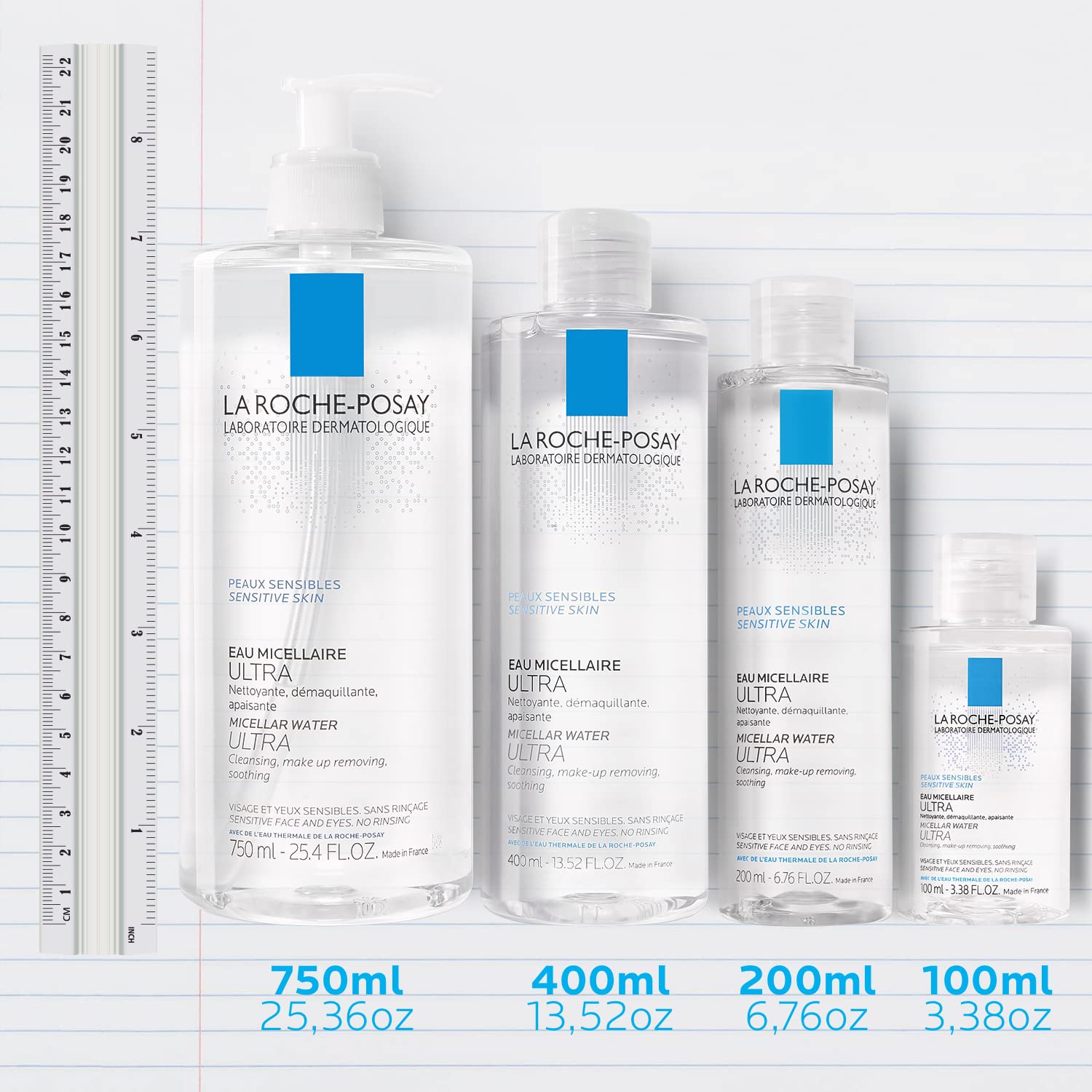 La Roche-Posay Micellar Cleansing Water Facial Cleanser and Makeup