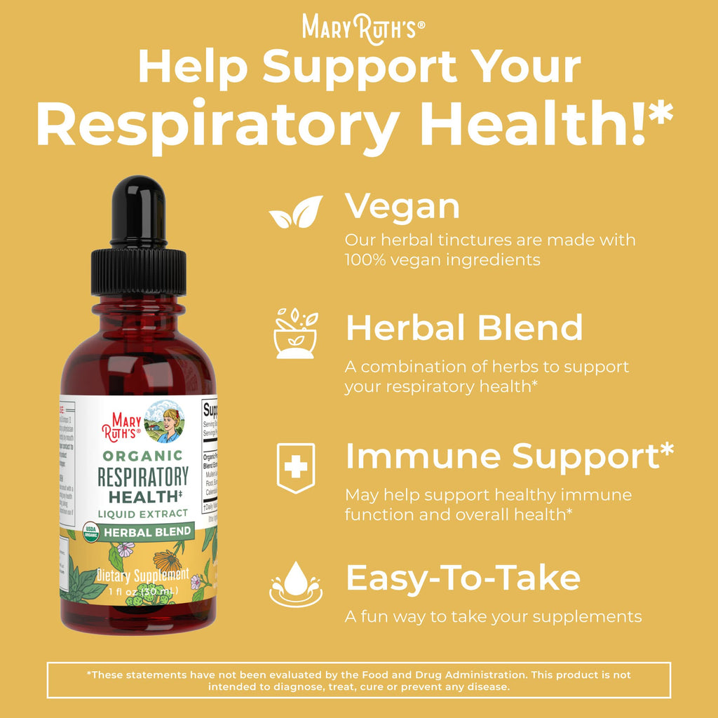MaryRuth's | USDA Organic Respiratory Health Herbal Supplement Extract