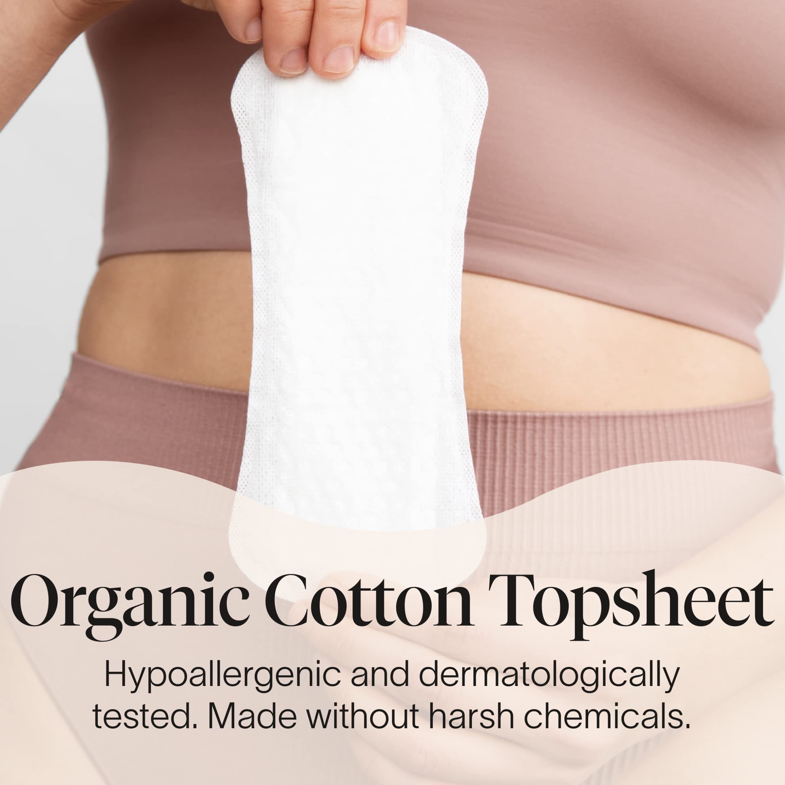 Cora Period Regular Liners | 100% Organic Cotton Topsheet | Ultra Thin, Quick Absorbency Cora
