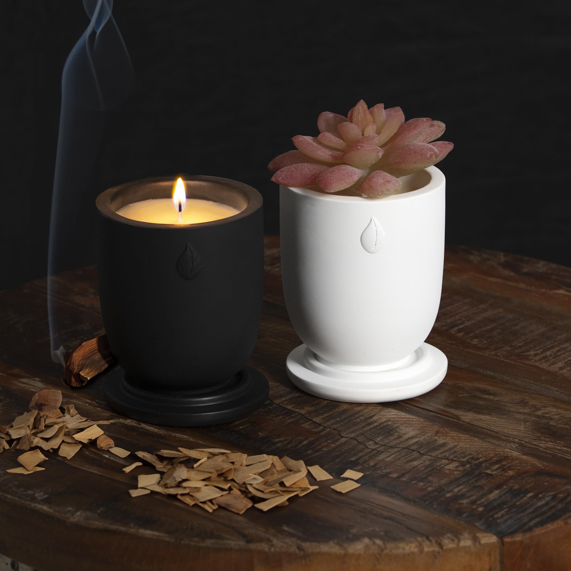 CandlePlanter Concrete Cement Candle Planter - Candles for Home Scented, Soy Candles CANDLEPLANTER