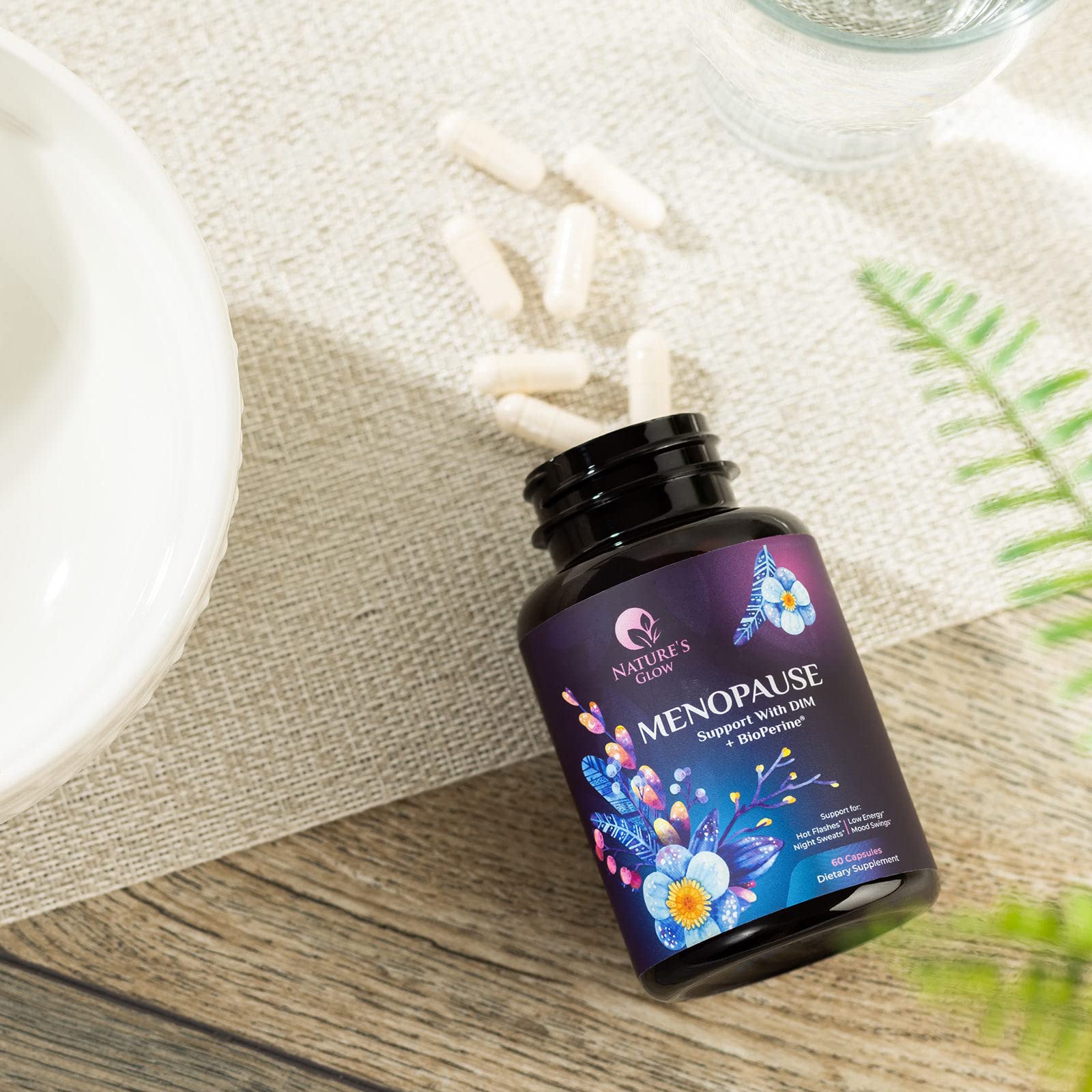 Nature's Glow Menopause Supplements for Women w/DIM - Menopause Relief Vitamins Nature's Glow