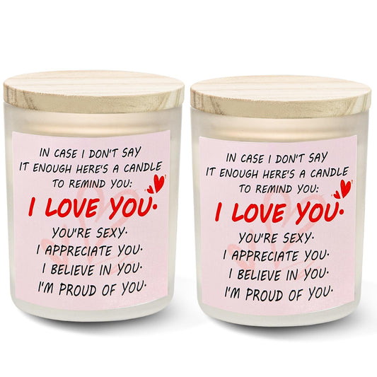 Gifts for Her Anniversary Candler - 2pack Valentine's Day Candle Gift,Wife Gifts Anniversary,Vanilla Lavender