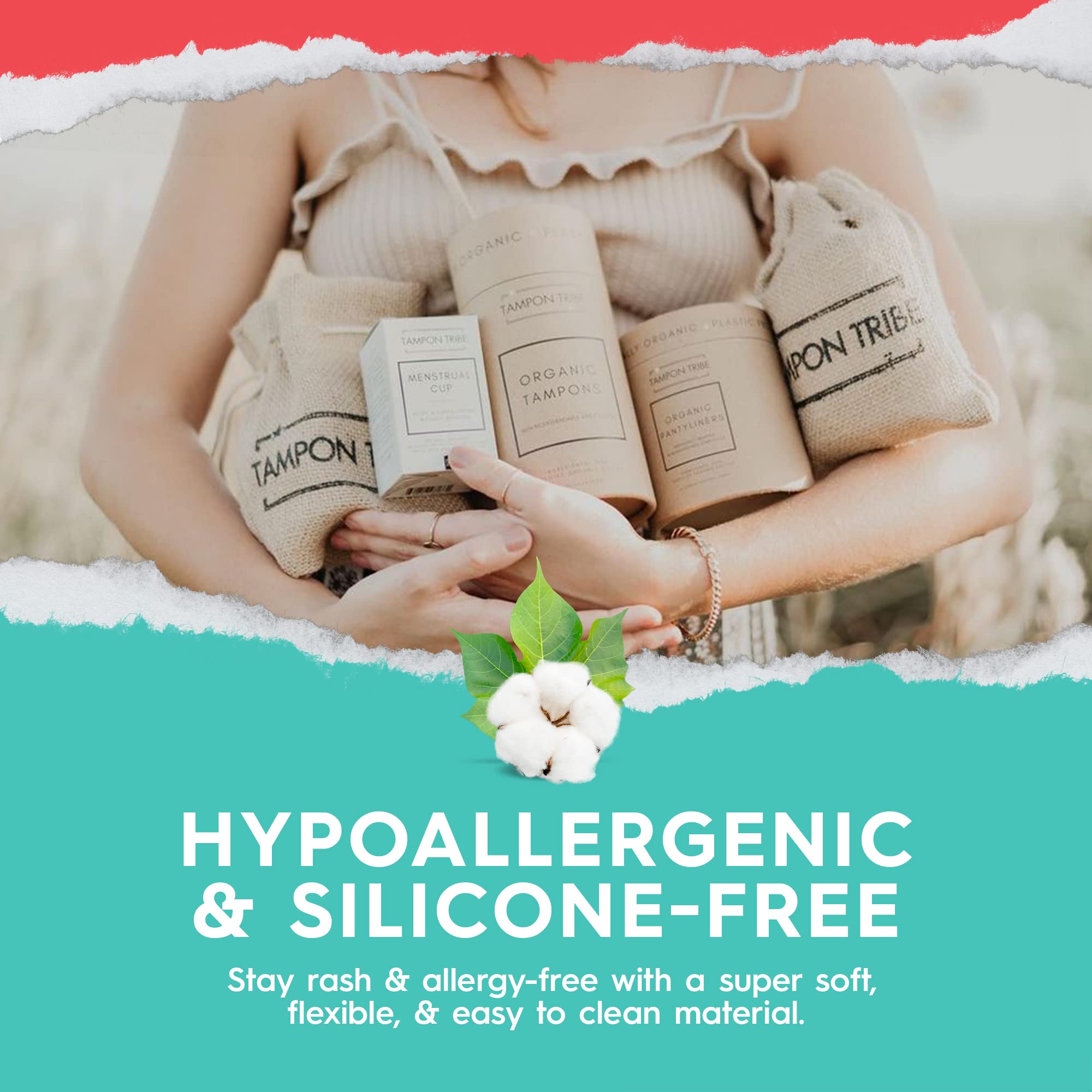 Tampon Tribe - Reusable Menstrual Cup, Easy to Clean TPE-Based Period Essential, Silicone-Free Tampon Tribe