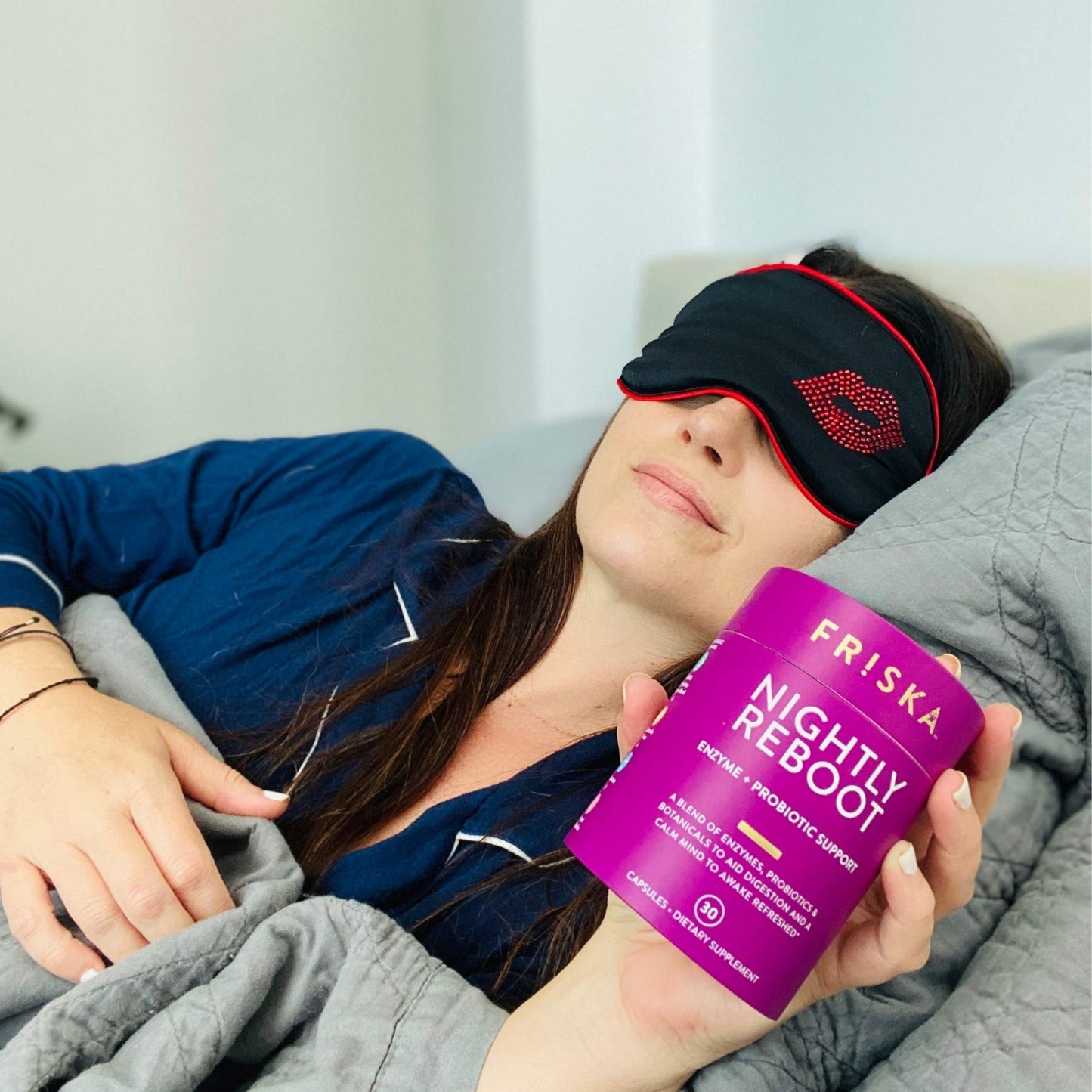 FRISKA Nightly Reboot Enzyme and Probiotics Supplement, Promotes Better Digestion