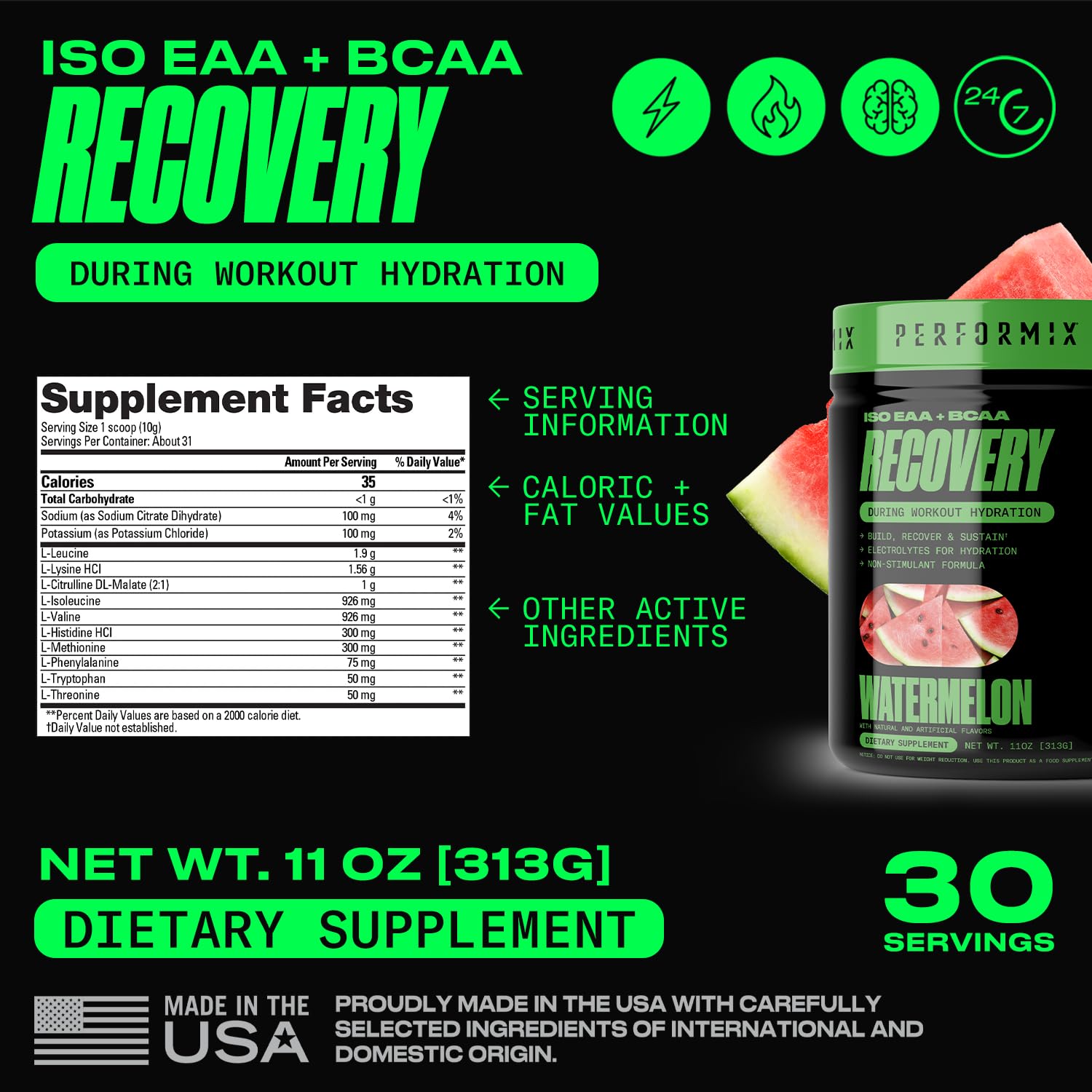 PERFORMIX - ISO EAA & BCAA - Intra & Post Workout - Branched Chain
