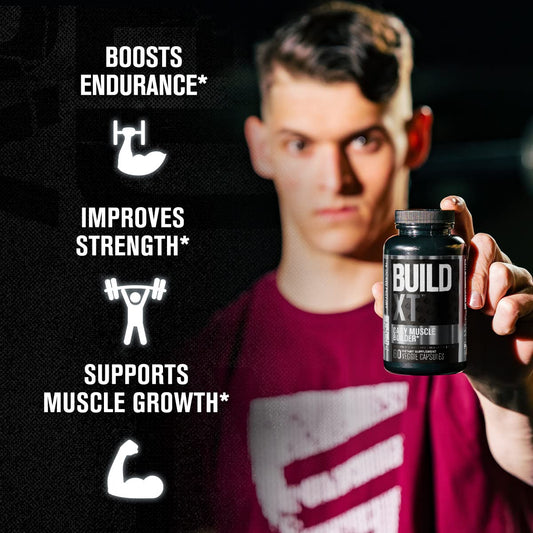 Jacked Factory Nitrosurge Pre-Workout in Cherry Limeade & Build XT Muscle Building Bundle for Men & Women