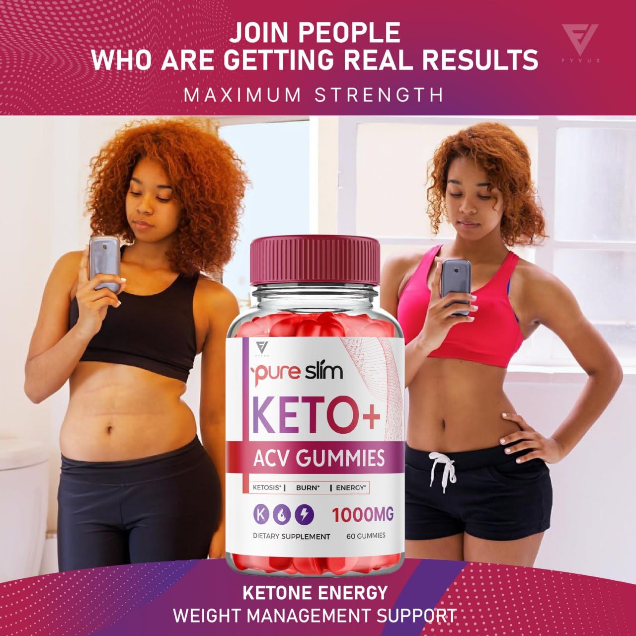 (2 Pack) Pure Slim Keto ACV Gummies, Pure Slim Keto ACV Gummies Advanced Kelly Clarkson