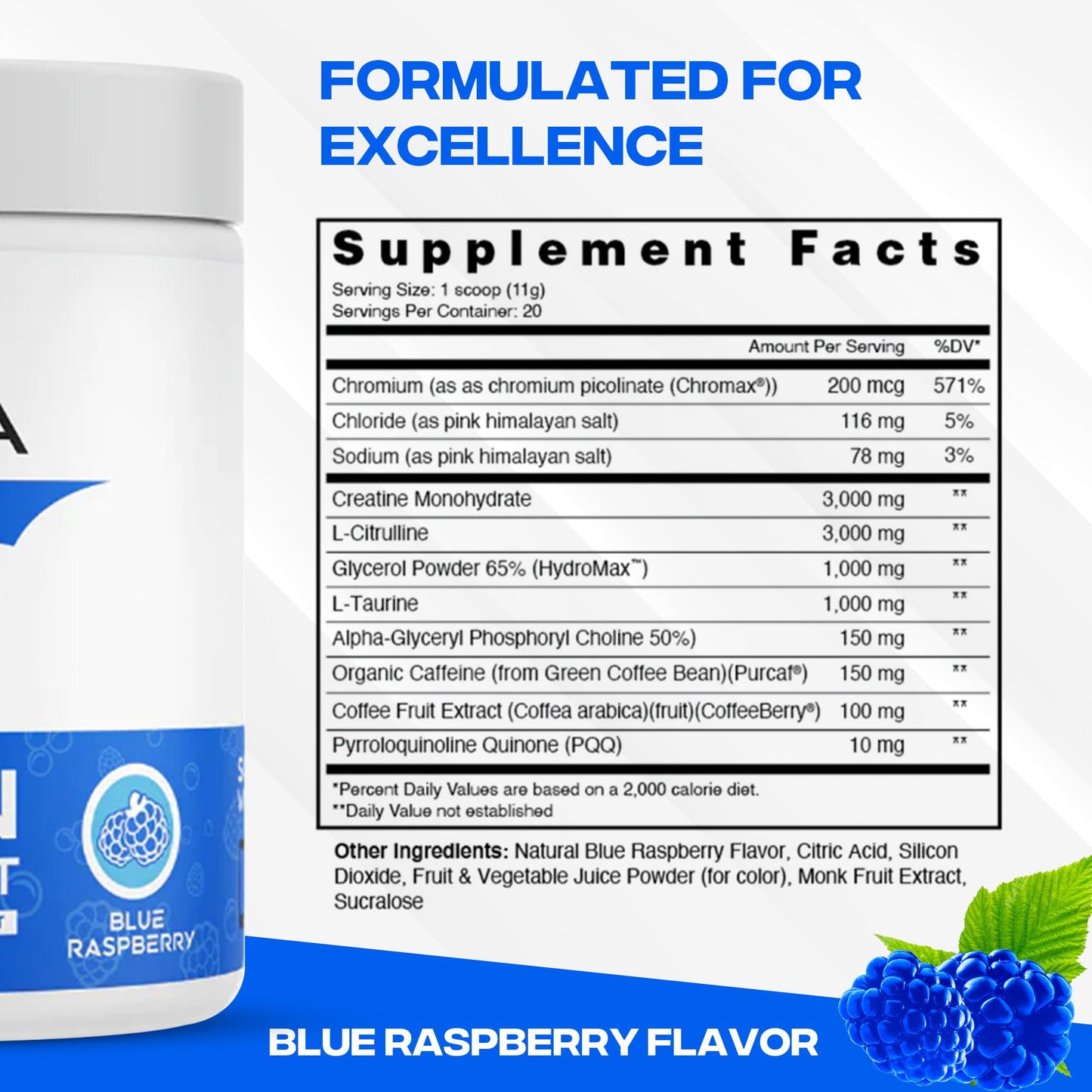 XEELA Organic Pre Workout Powder: Clean Preworkout for Men & Women, with Flavored