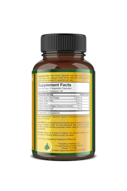Certified Organic Apple Cider Vinegar Capsules Pro with Mother Acv Pills Detox