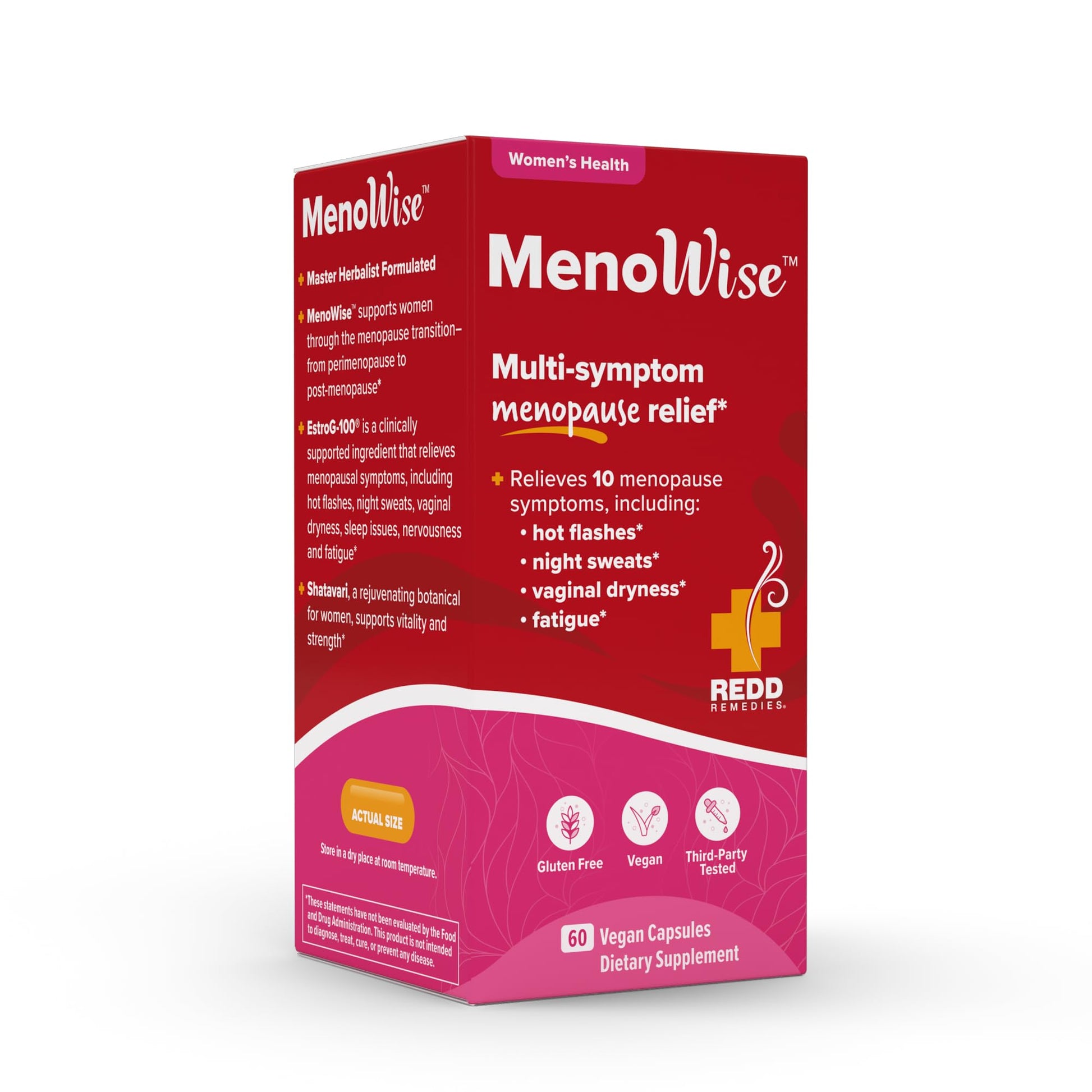 Redd Remedies, MenoWise, for Hot Flashes, Vaginal Dryness, Night Sweats, and More, 60 Count Redd Remedies