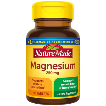 Nature Made Magnesium Oxide 250 mg, Dietary Supplement for Muscle, Heart