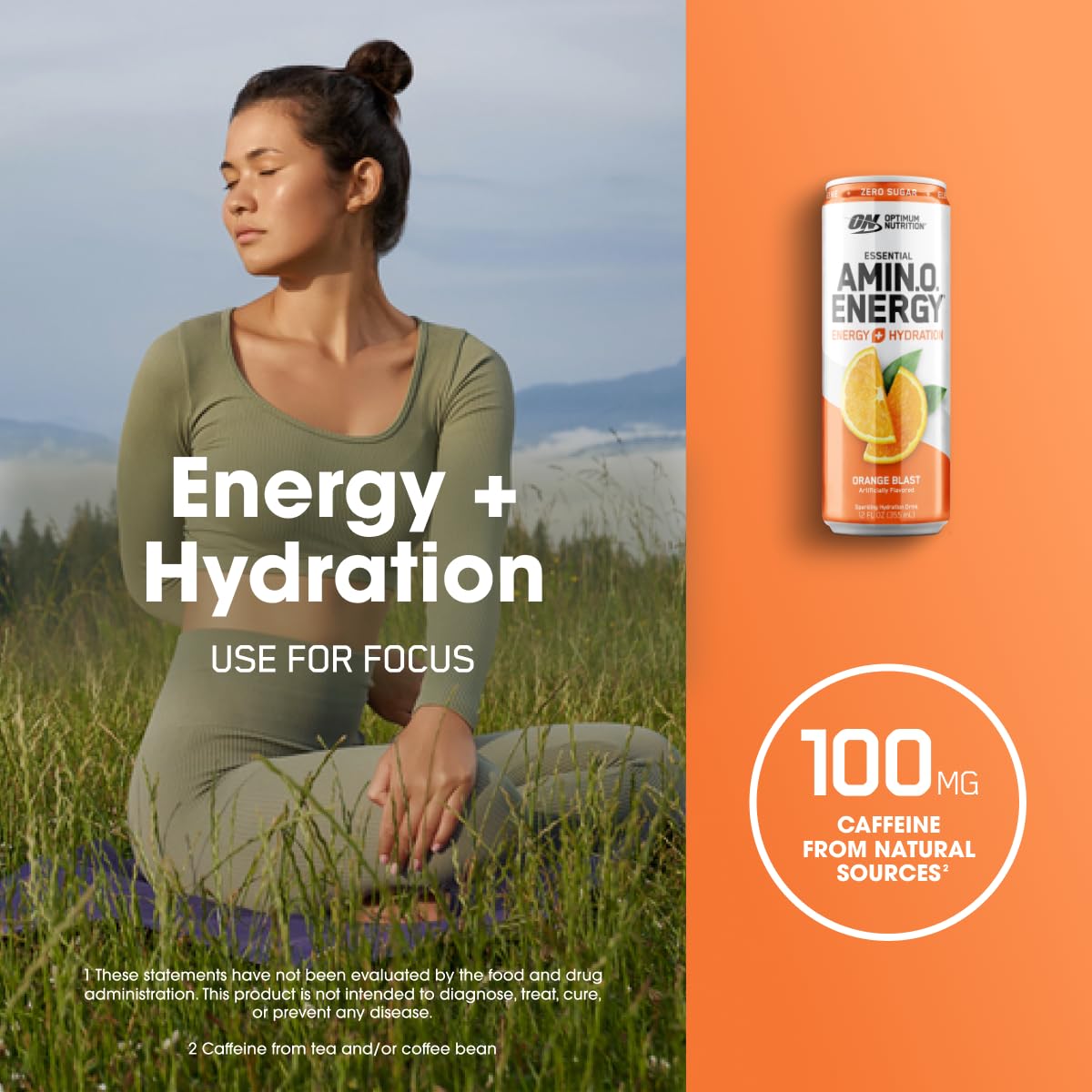 Optimum Nutrition Amino Energy Sparkling Hydration Drink, Electrolytes, Caffeine, Amino Optimum Nutrition