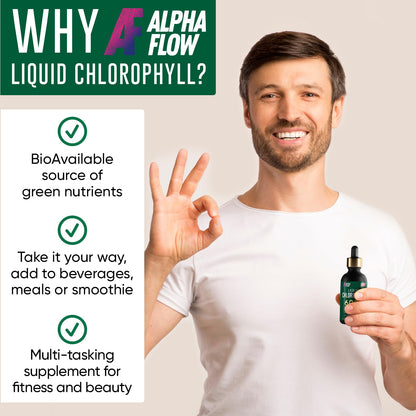 Chlorophyll Liquid Drops 6000 mg - Premium Liquid Chlorophyll Supplement - All-in-One
