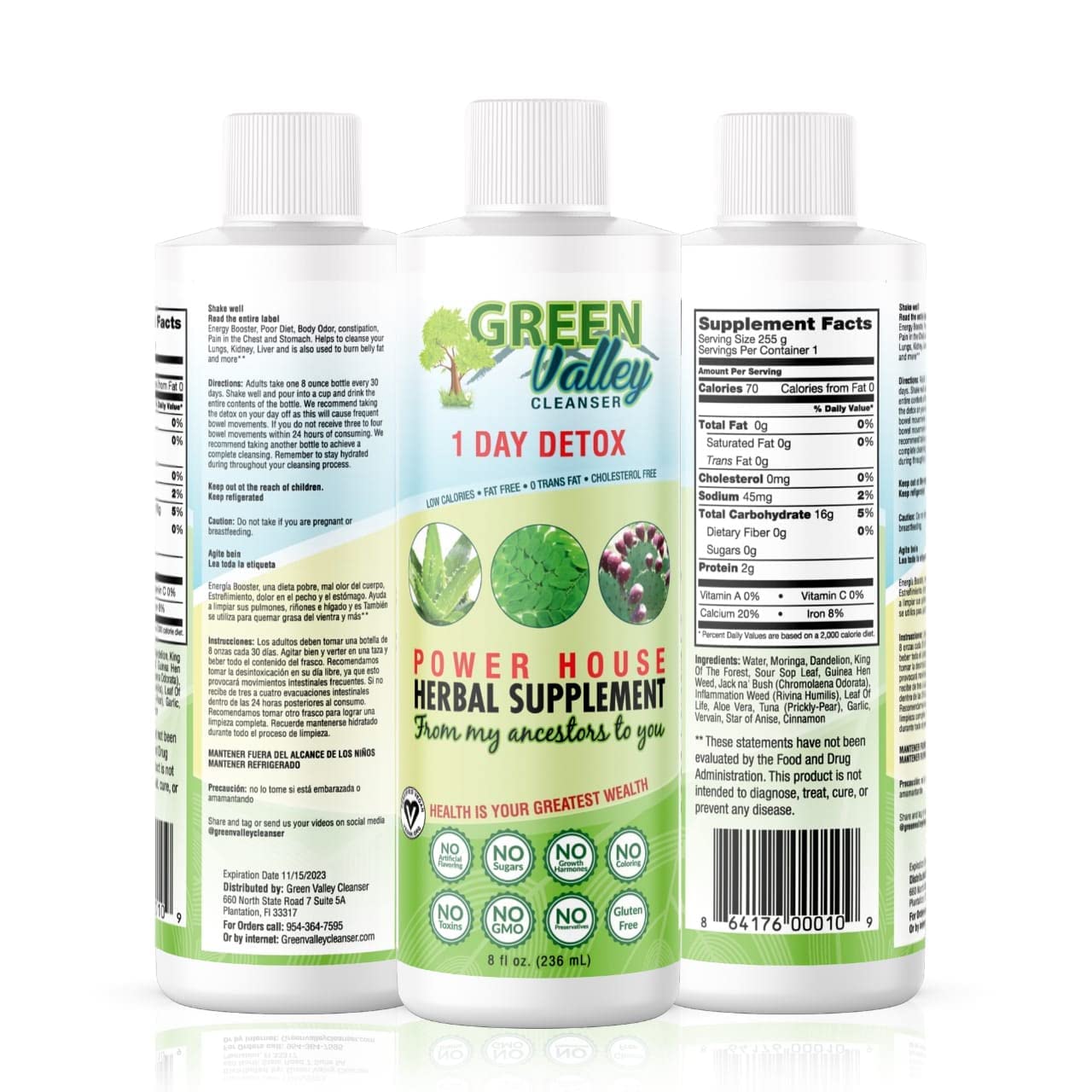 1 Day Colon Liquid Cleanse Formula and Liver Detox - Vegan Friendly, Helps Healthy Digestion