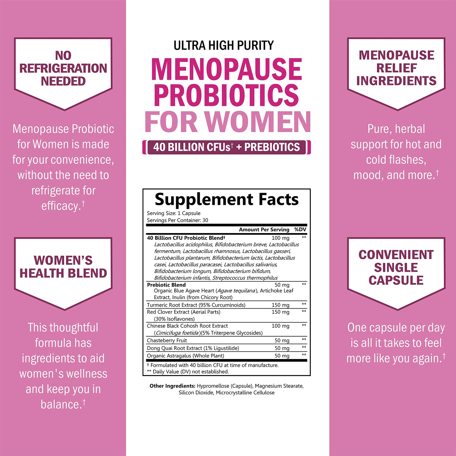 Menopause Support Probiotics for Women - Breakthrough Menopause Relief for Hot Flashes Night BioSchwartz
