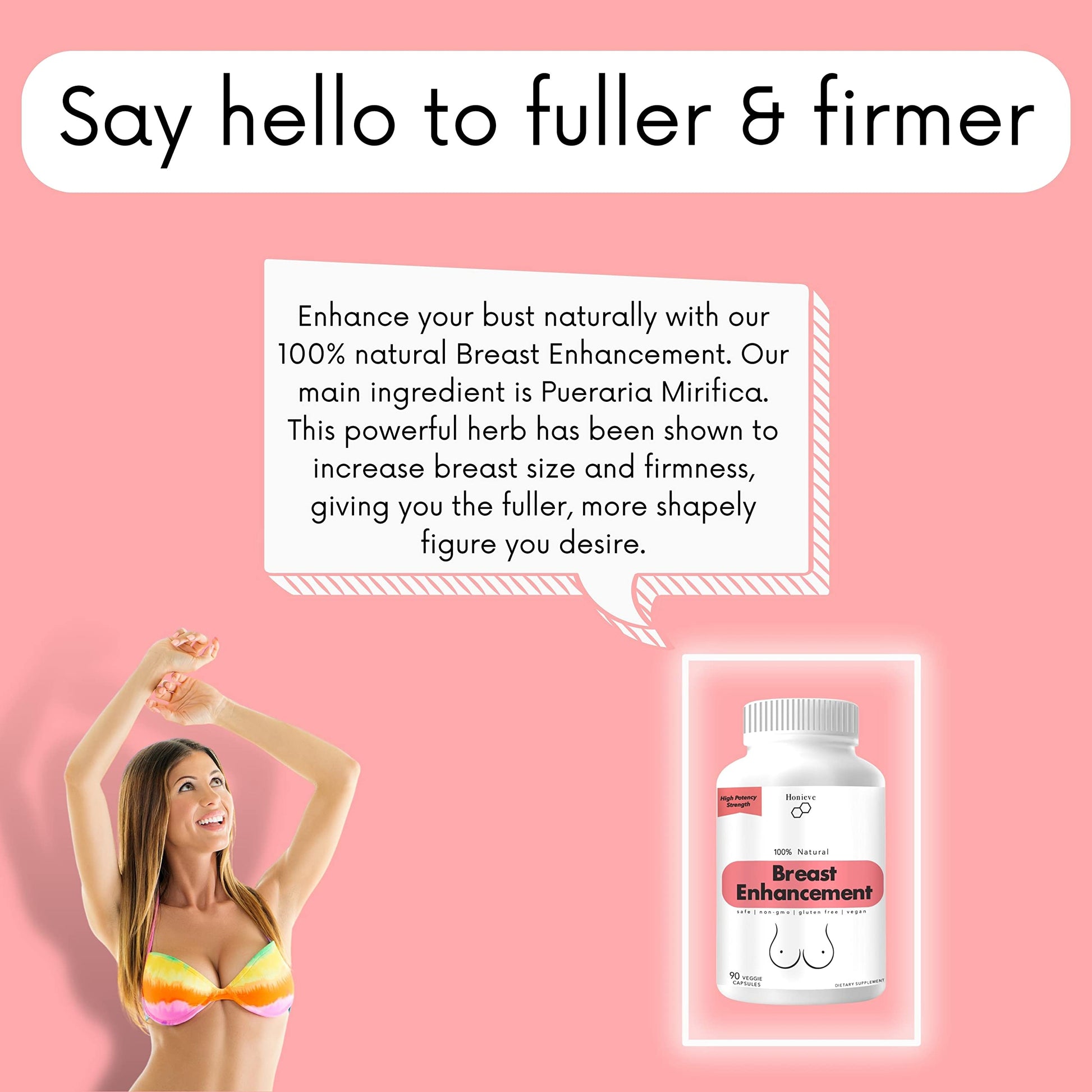 Honieve The Original Breast Enhancement Pills | Breast Enlargement for Women & Transmen Honieve