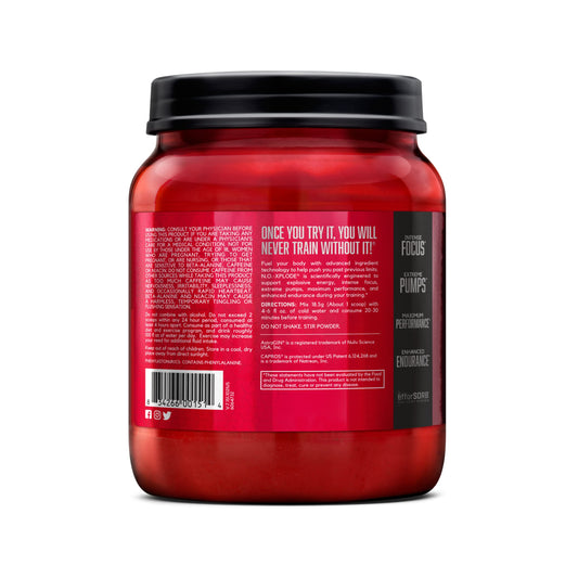 BSN N.O.-XPLODE Pre Workout Supplement with Creatine, Beta-Alanine, and Energy