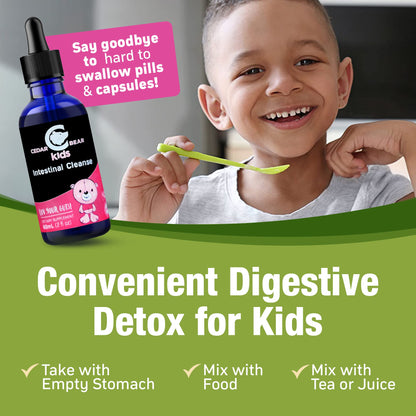 Cedar Bear - Intestinal Cleanse for Kids, Liquid Herbal Supplement for Detox Cleanse