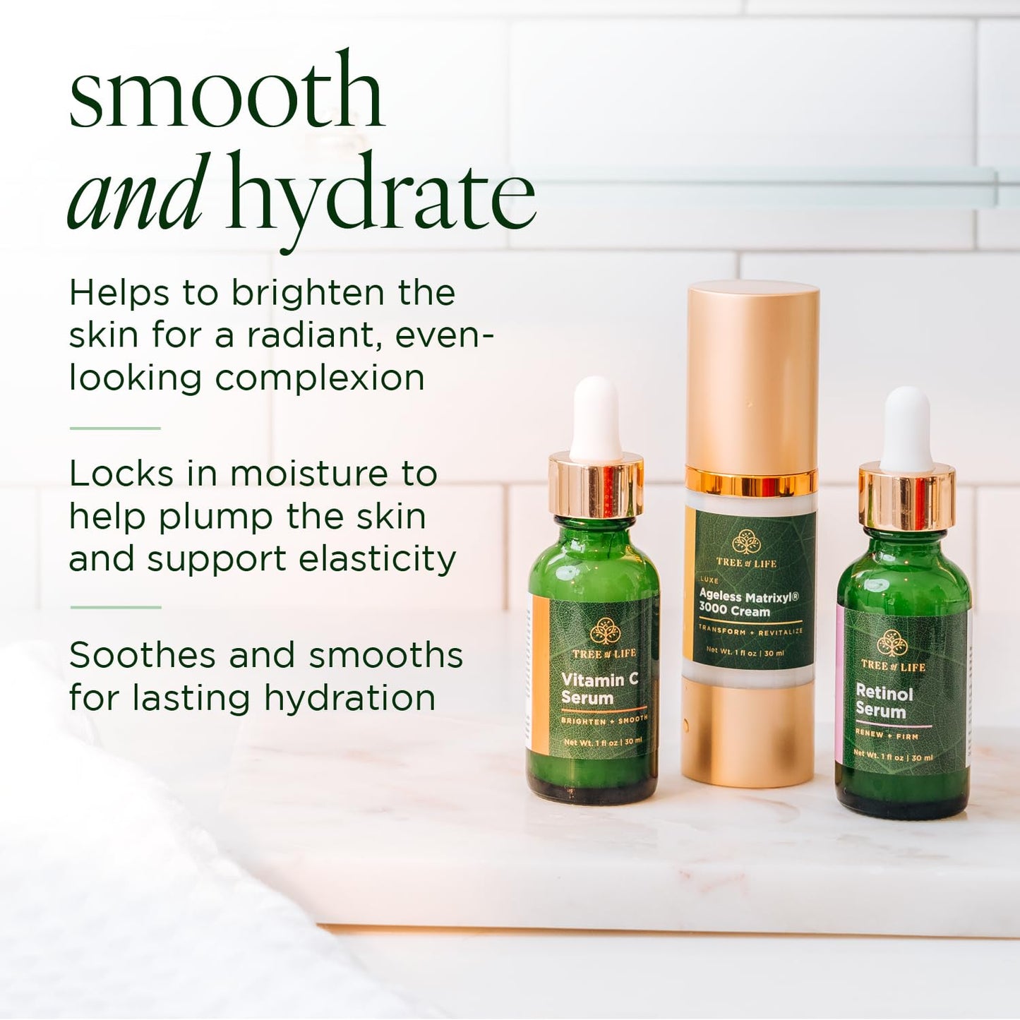Tree of Life Rejuvenation Pack with Vitamin C Serum + Retinol Serum