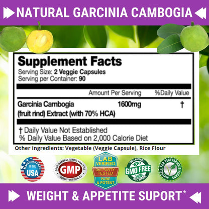 Fresh Healthcare 100% Pure Garcinia Cambogia Extract - All Natural Appetite Suppressant