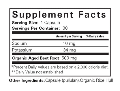 Think Remedy Aged Beet Root Capsules - Beet Pills for Stamina - Organic Beet Root Powder