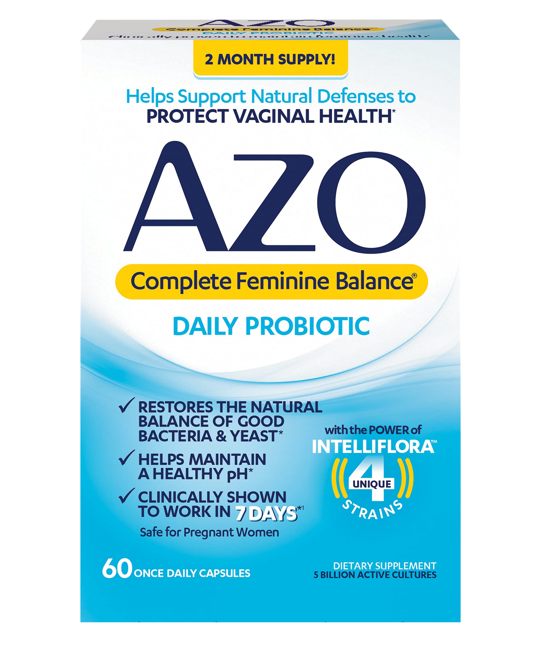 AZO Complete Feminine Balance Daily Probiotics for Women & Boric Acid Vaginal Suppositories AZO