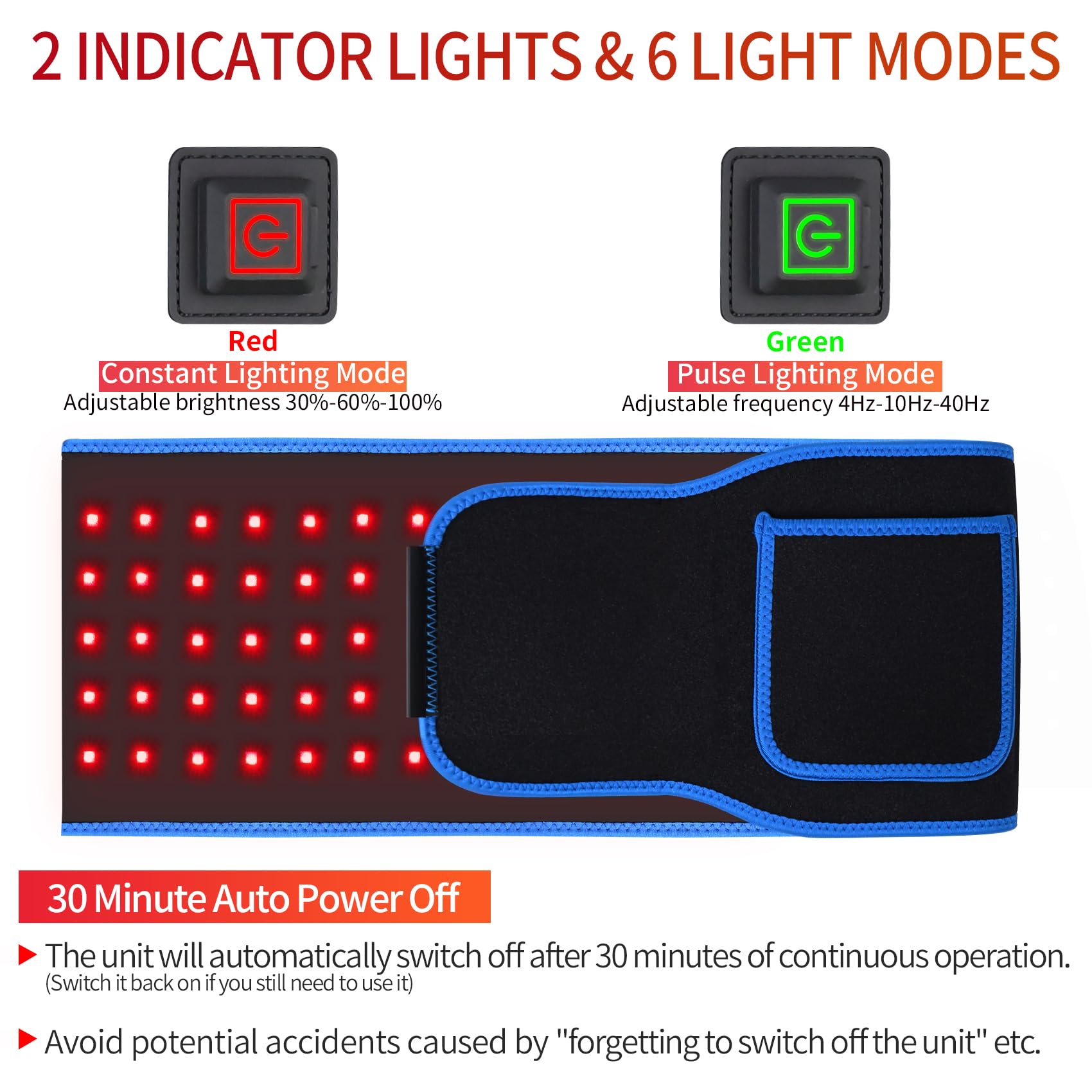 Red Light Therapy Belt, Infrared Light Therapy Red Light Therapy Device, Infrared Light Therapy Wrap Loqumloi