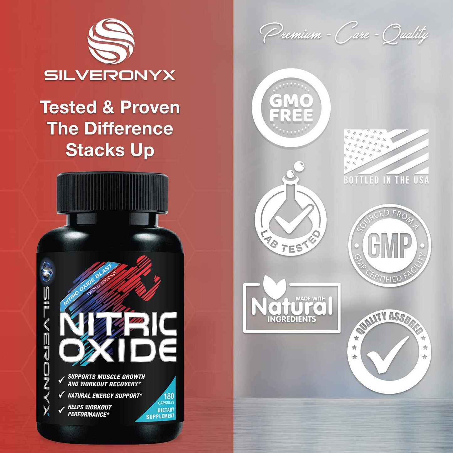 Extra Strength Nitric Oxide Supplement L Arginine 3X Strength - Citrulline Malate, AAKG