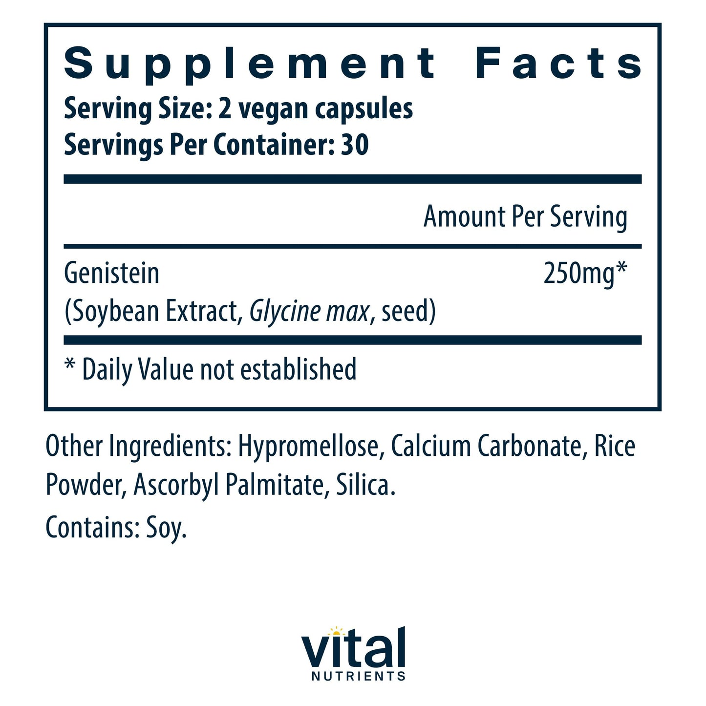 Vital Nutrients Genistein | Easily Absorbed Isoflavones for Bone Health Support