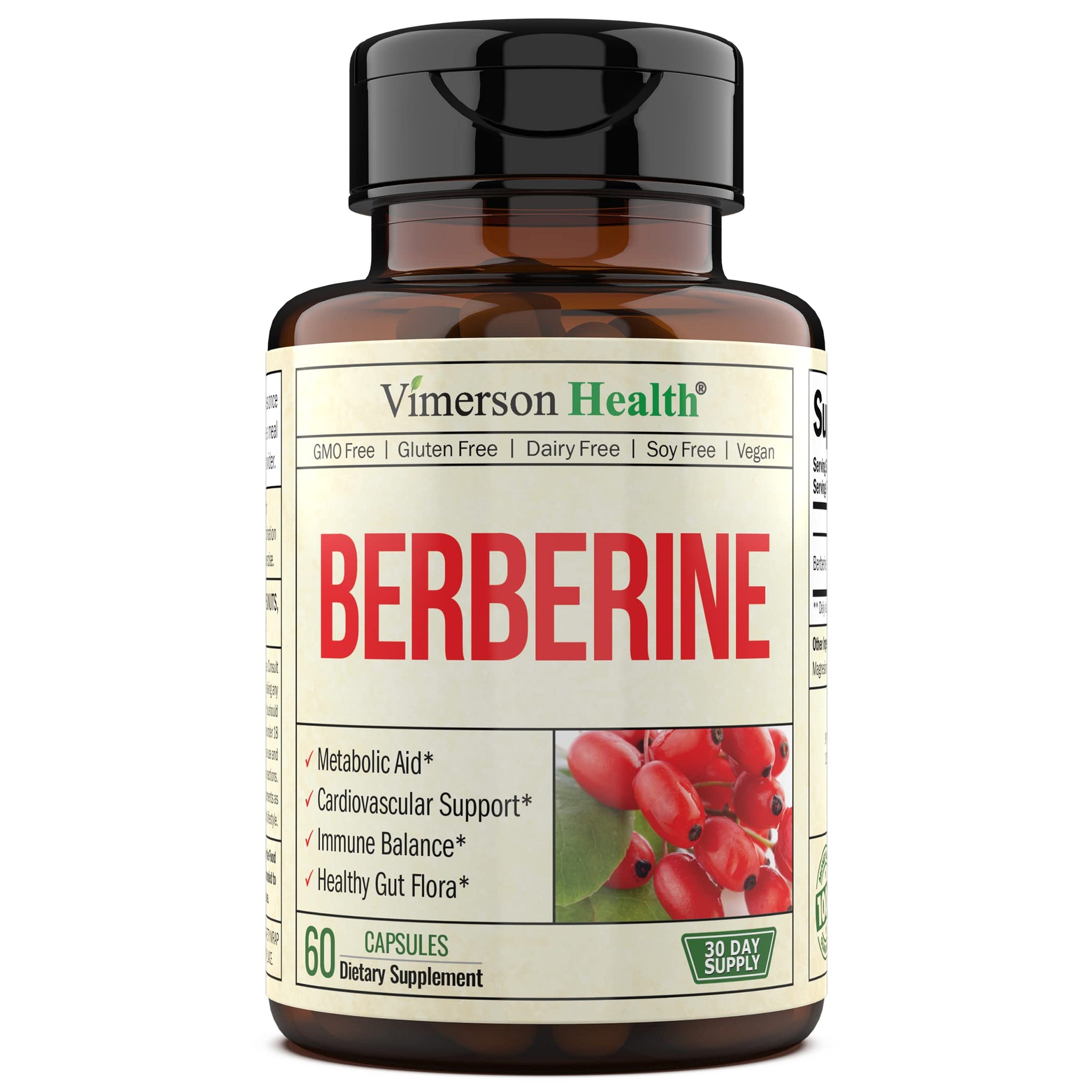 Vimerson Health Berberine Supplement with 3rd Party Tested Berberine 1200mg Per Serving