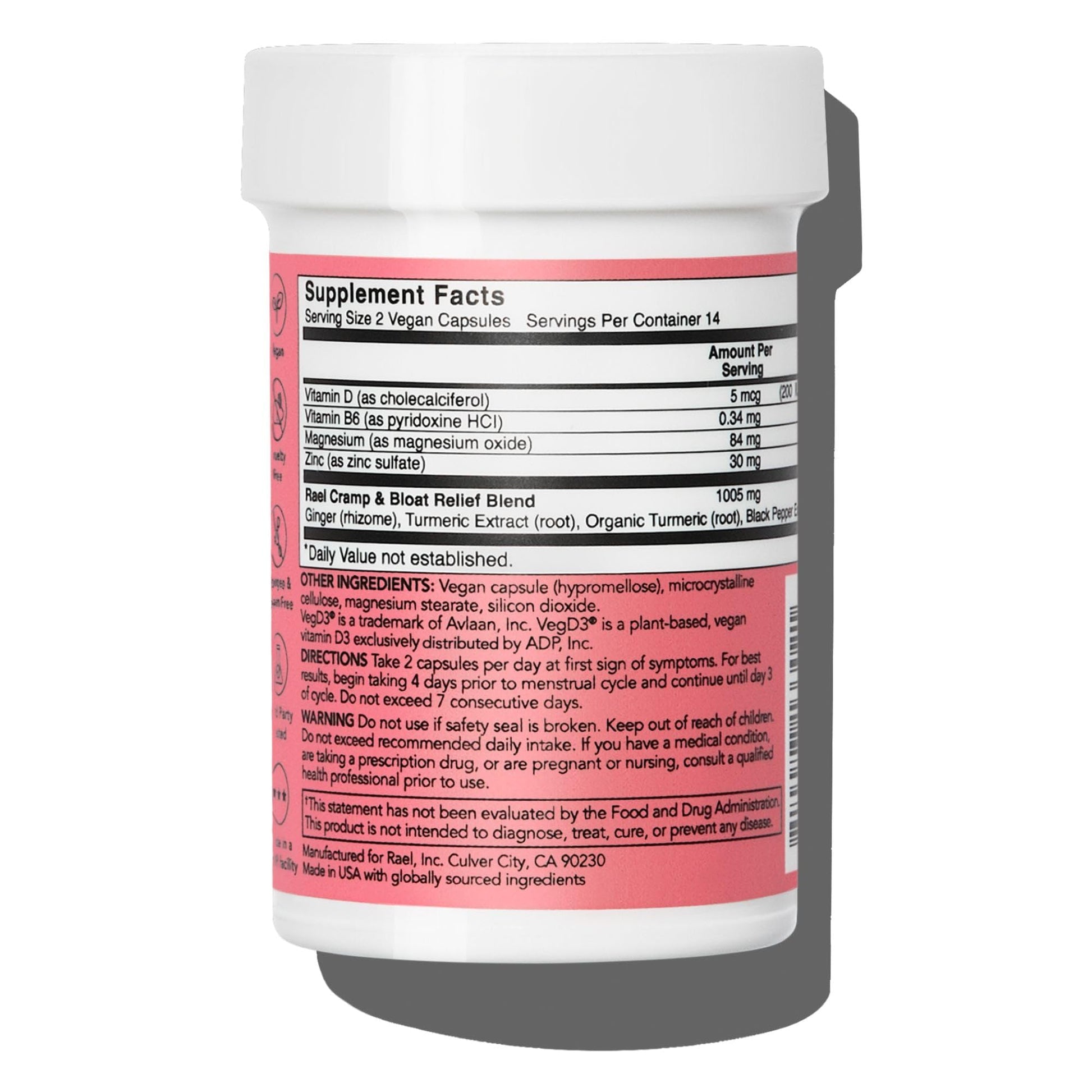 Rael Bundle - Overnight Spot Cover Pimple Patches (104 Count) & PMS Supplement for Women (28 Capsules) Rael