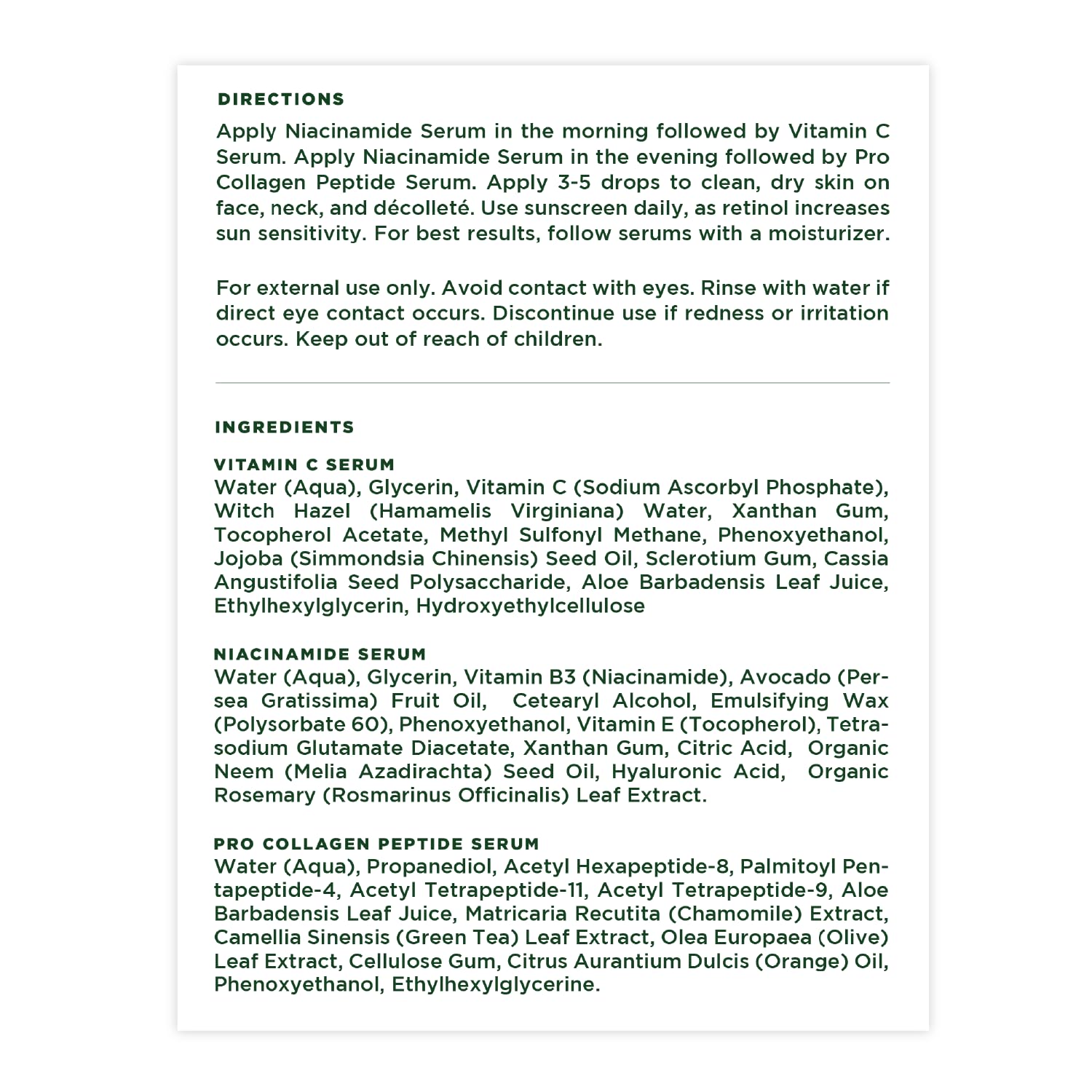 Tree of Life COMPLETE HYDRATION SERUM TRIO with Vitamin C Serum Tree of Life Beauty