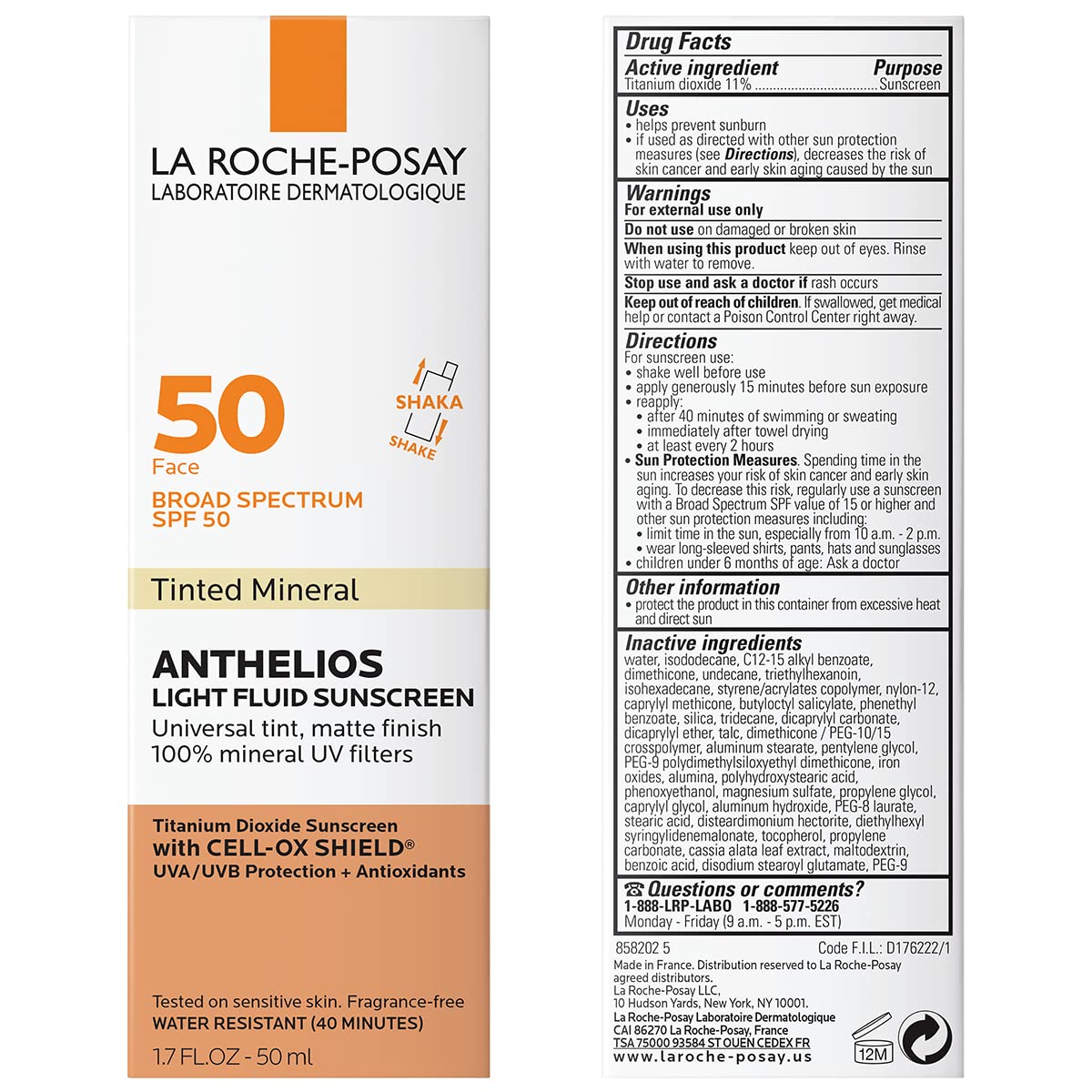 La Roche-Posay Anthelios Tinted SPF 50 Sunscreen & Toleriane Gentle